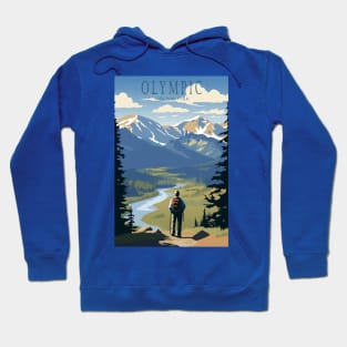 Olympic National Park Travel Poster Hoodie